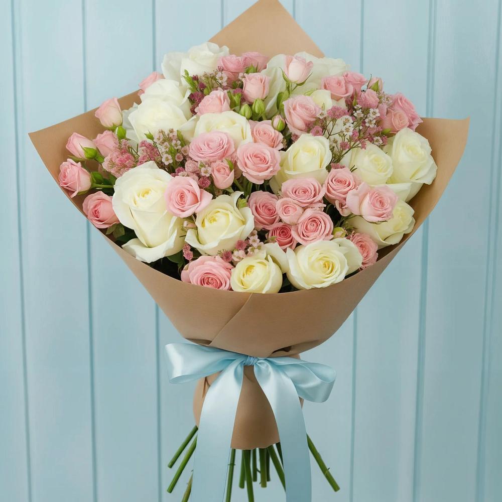 Букет цветов из: Розы в Насадкино