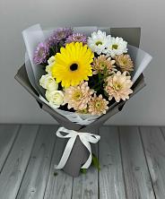 Букет цветов из:  Розы, Герберы и Хризантемы в Насадкино