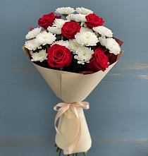 Букет цветов из:  Розы и Хризантемы в Насадкино