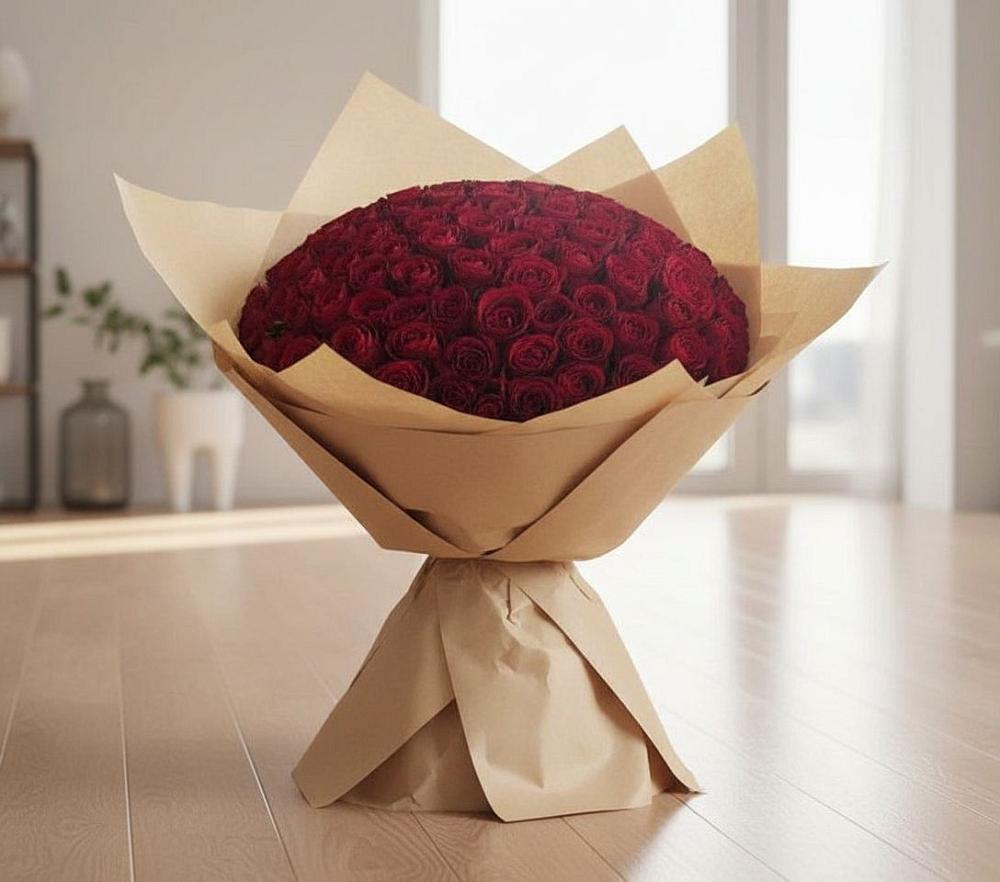 Букет 101 Красная роза в Насадкино