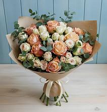 Букет цветов из:  Альстромерии и Розы #REPLACE_PRED# Насадкино