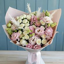 Букет цветов из:  Альстромерии и Розы в Насадкино