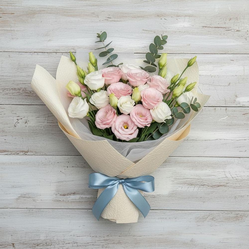 Букет цветов из: Лизиантусы в Насадкино